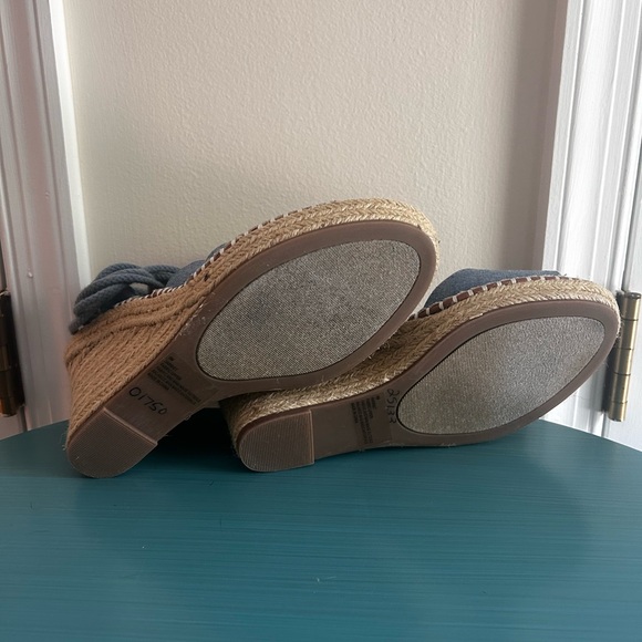 Rampage Blue Denim Espadrille Wedges - Picture 5 of 7
